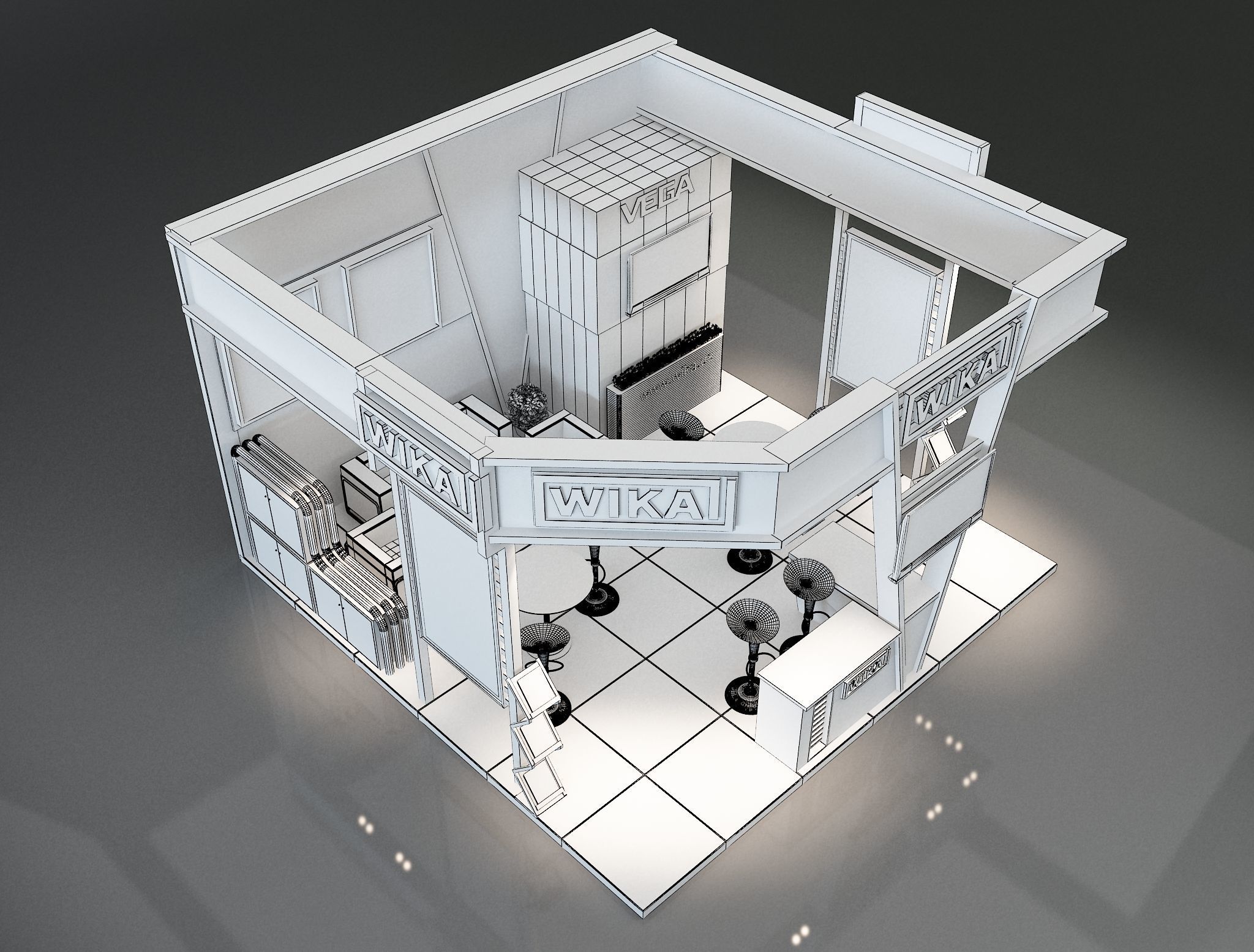 Booth Exhibition Stand a223 3D model_7