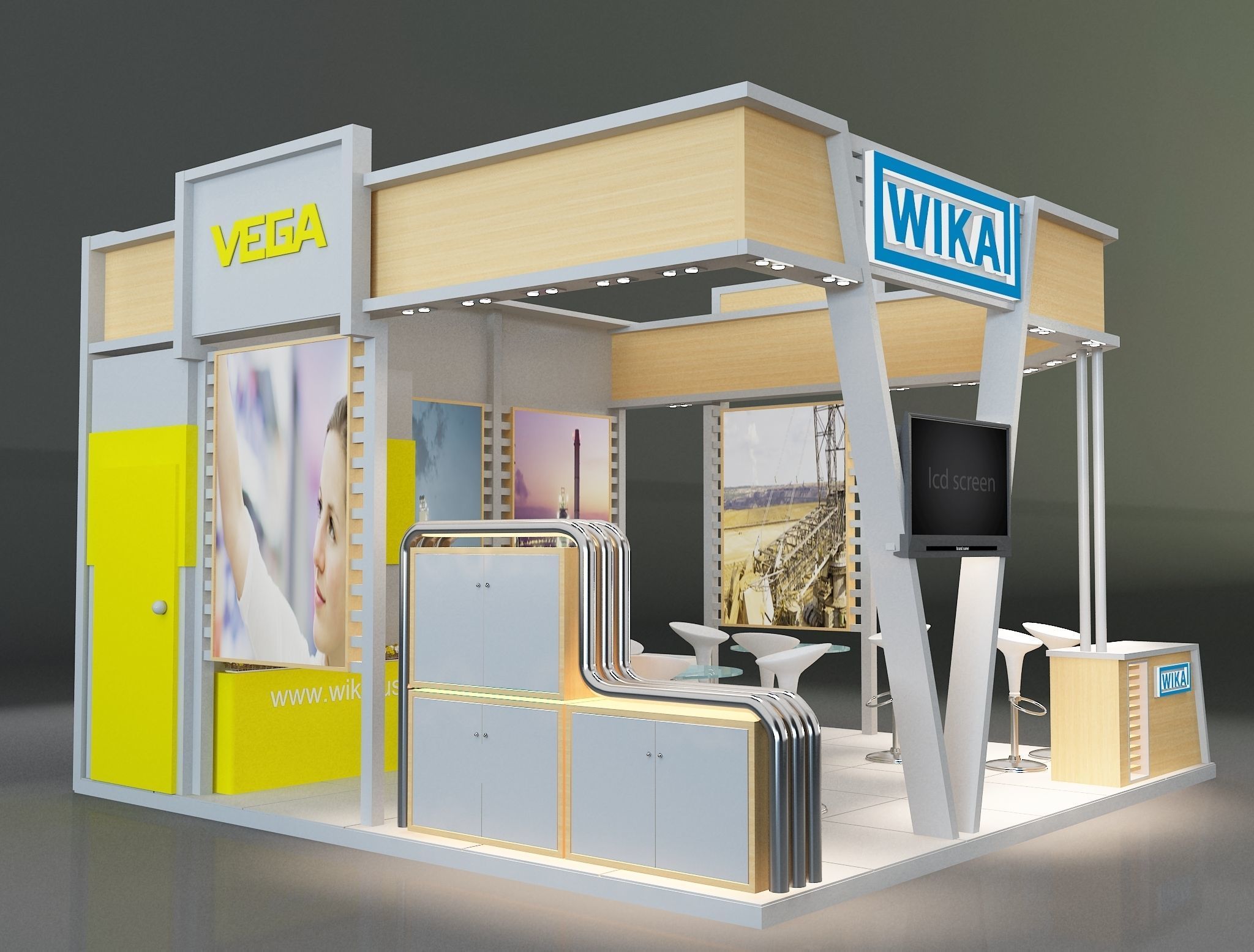 Booth Exhibition Stand a223a 3D model_6