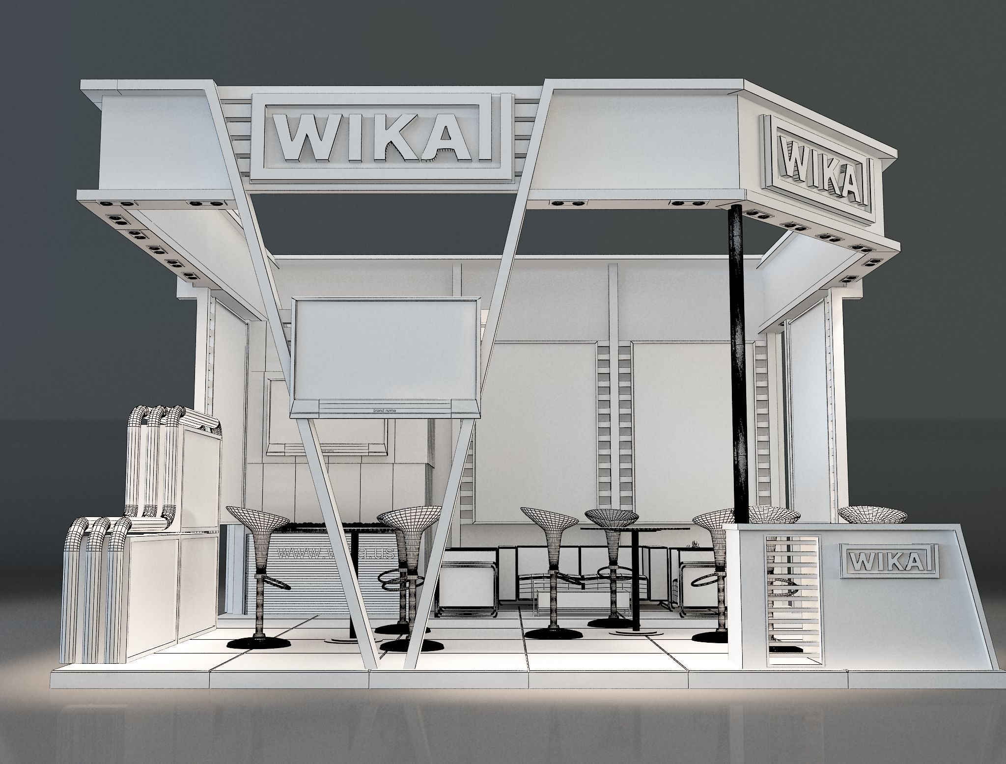 Booth Exhibition Stand a223a 3D model_5
