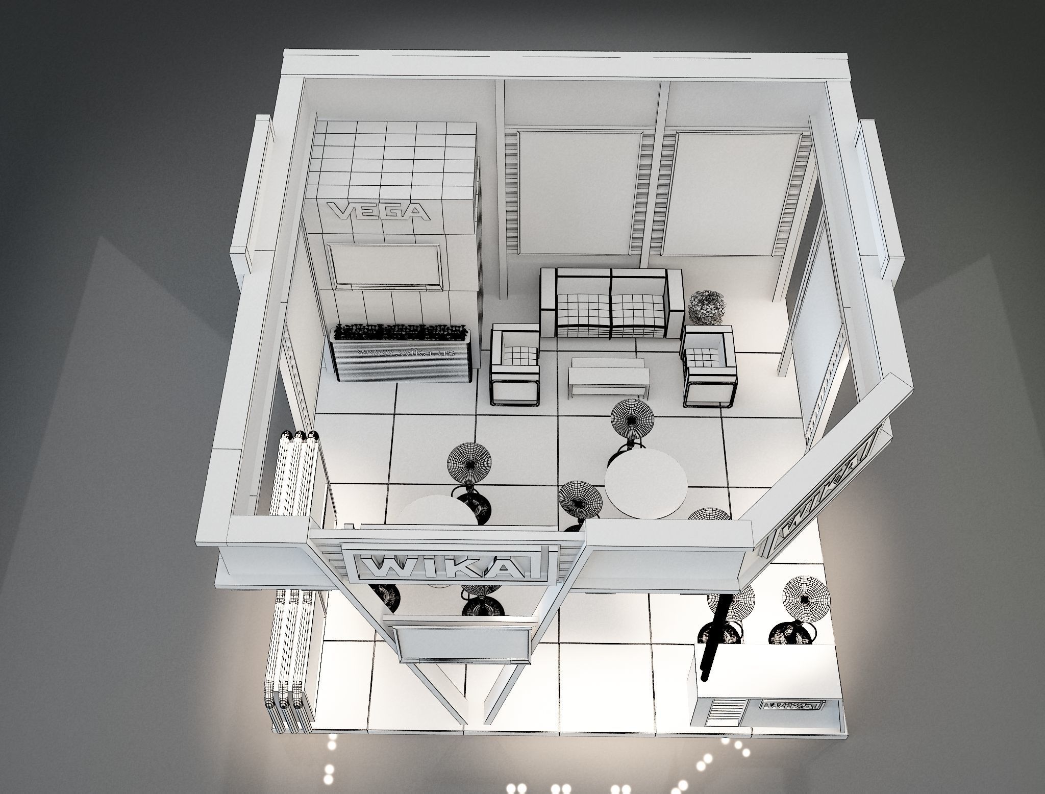 Booth Exhibition Stand a223a 3D model_9