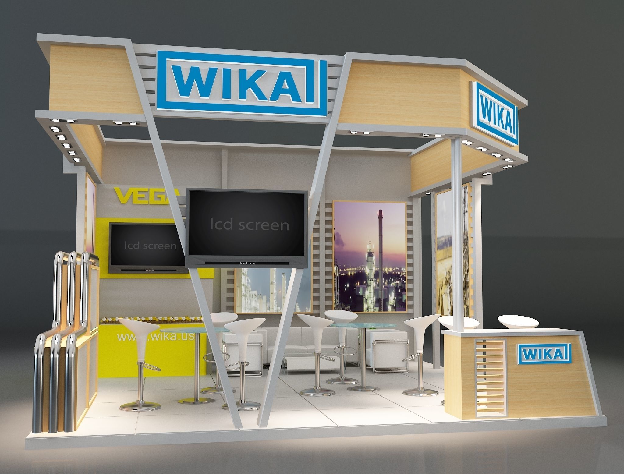 Booth Exhibition Stand a223a 3D model_16