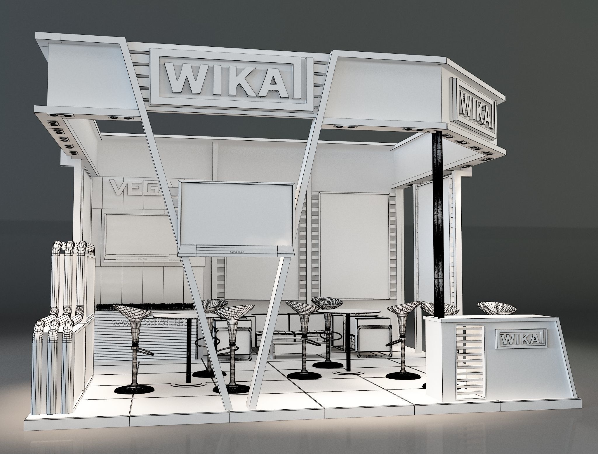 Booth Exhibition Stand a223a 3D model_17