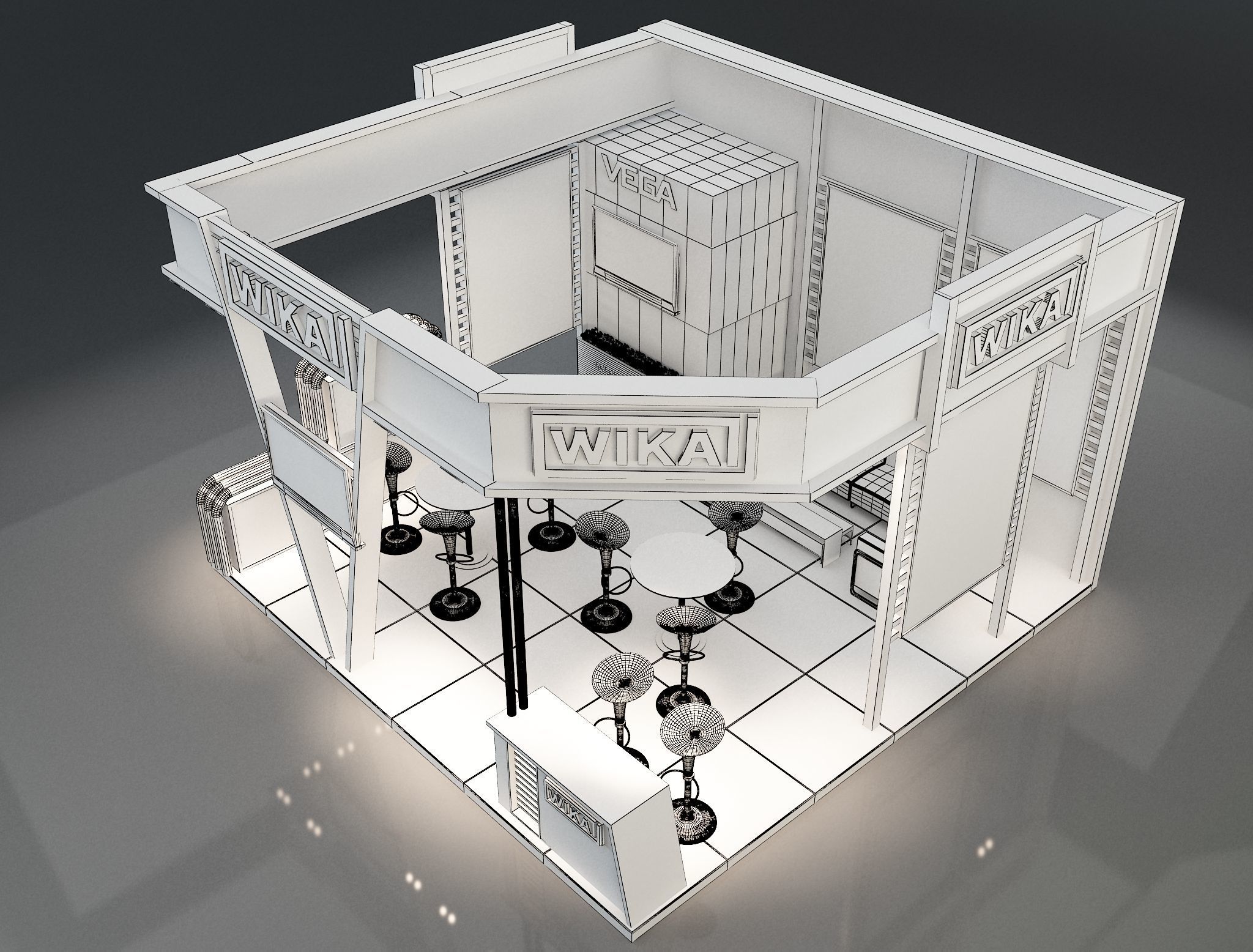 Booth Exhibition Stand a223a 3D model_13