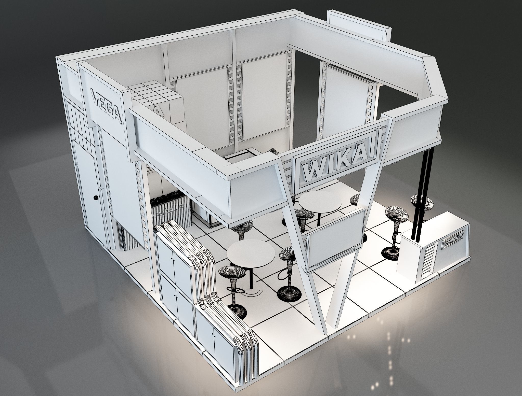 Booth Exhibition Stand a223a 3D model_11