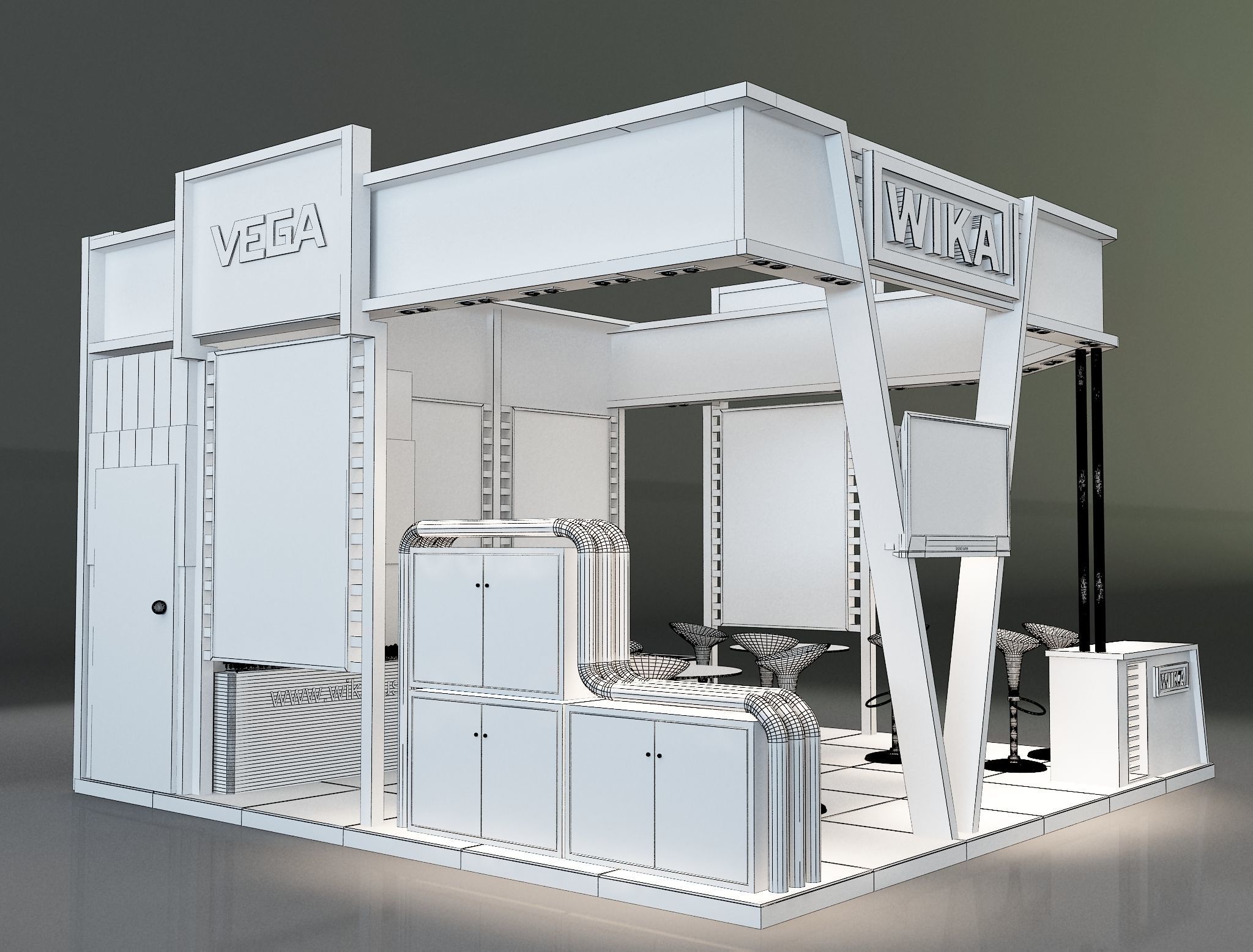 Booth Exhibition Stand a223a 3D model_7