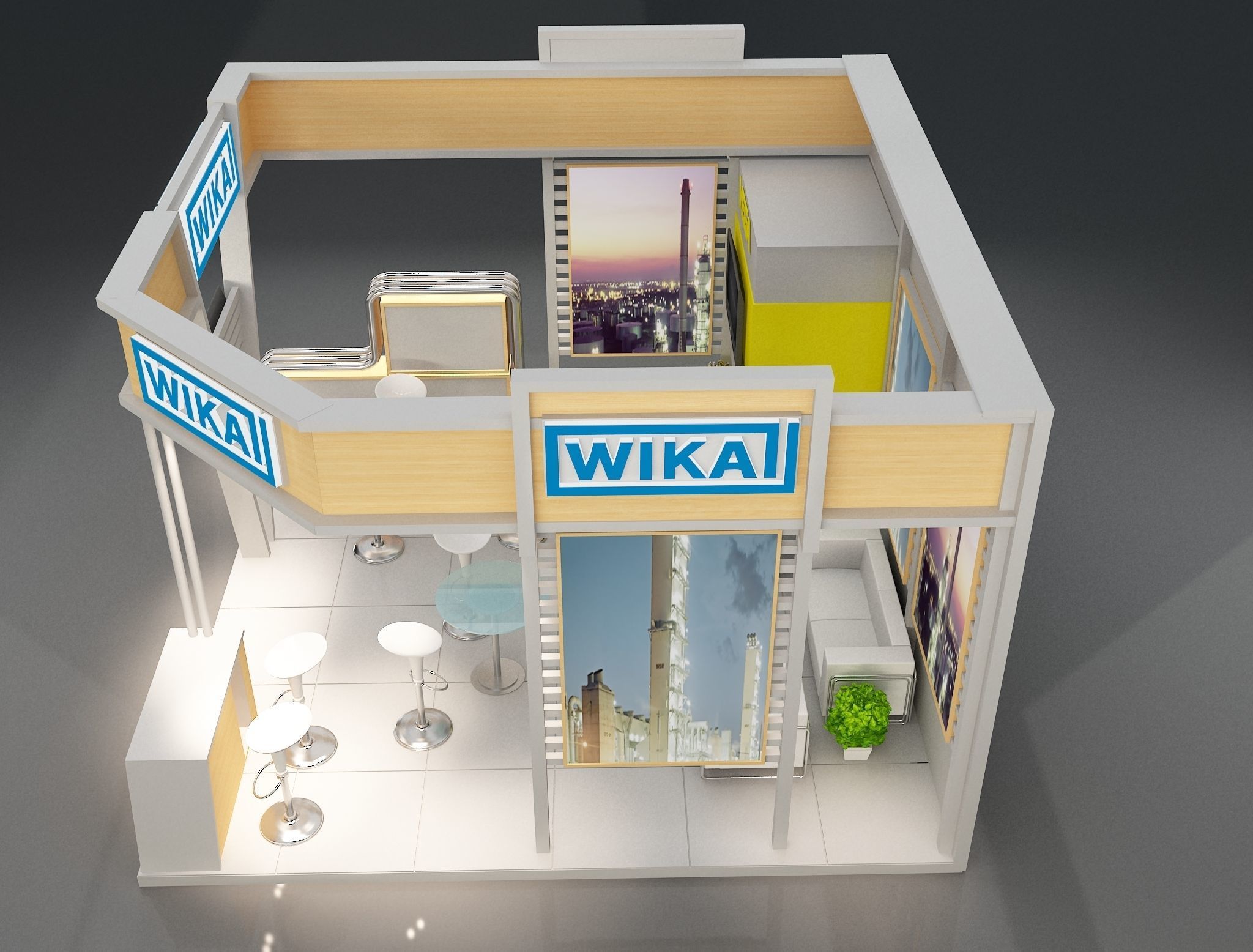 Booth Exhibition Stand a223a 3D model_2