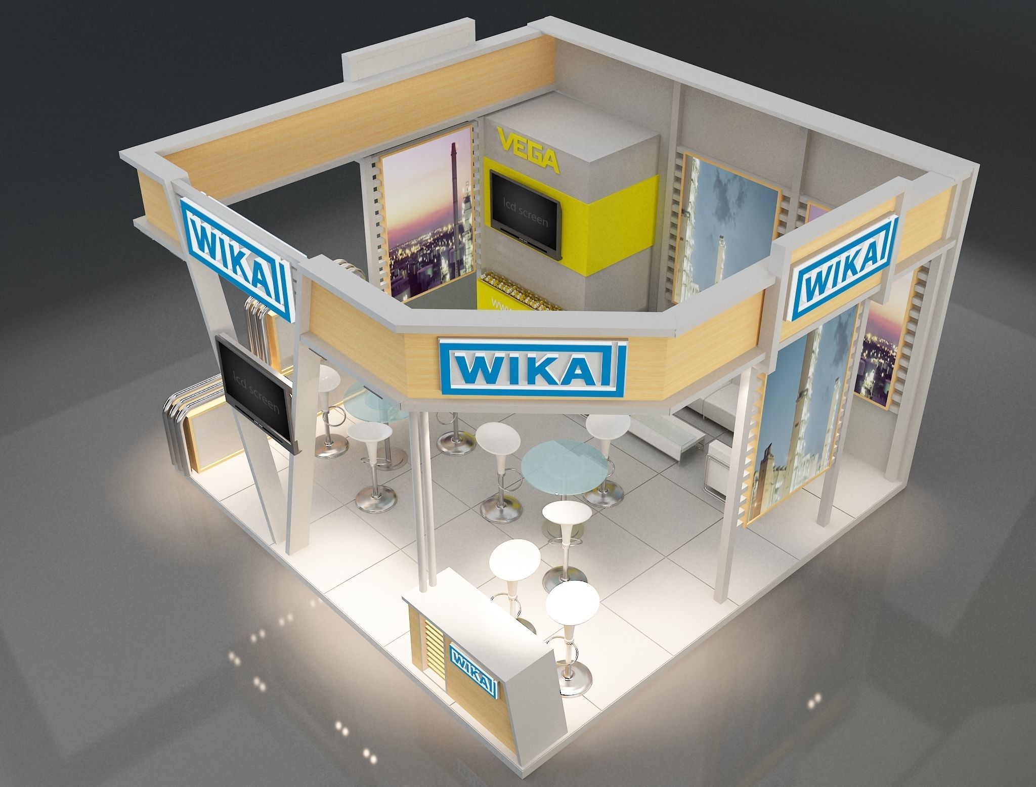 Booth Exhibition Stand a223a 3D model_12