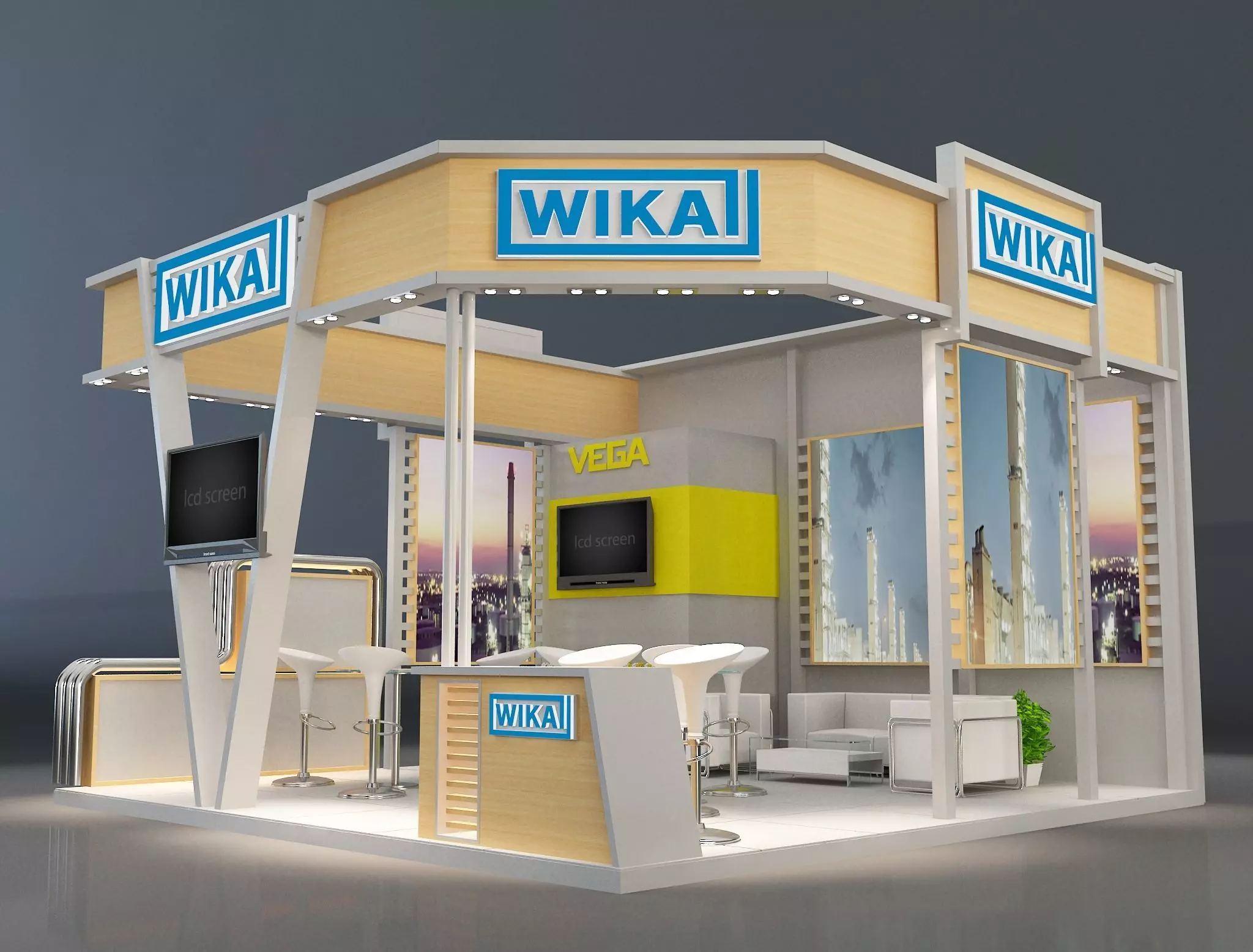 Booth Exhibition Stand a223a 3D model_0