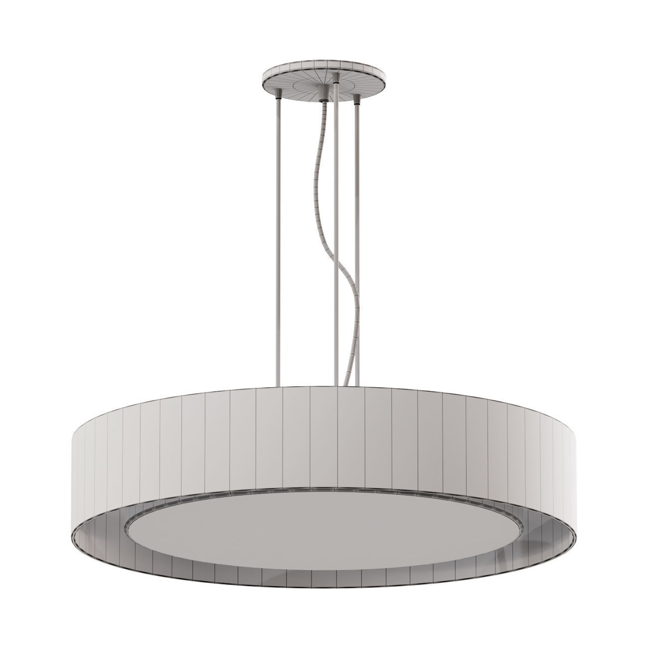 round acrylic led chandelier 3D model_1