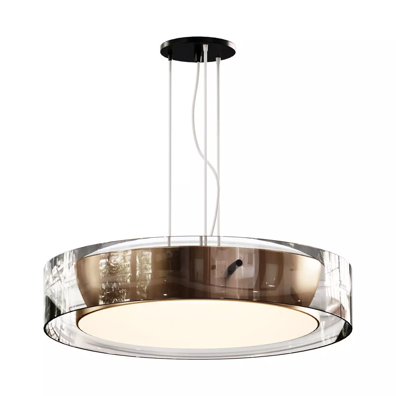 round acrylic led chandelier 3D model_0