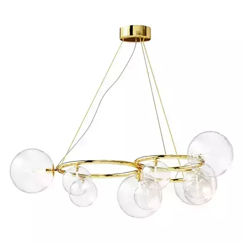 Glass Ball Molecular Chandelier