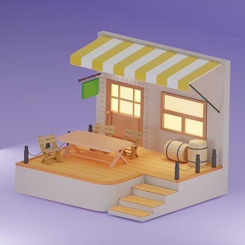 Outdoor Retaurant 3D model