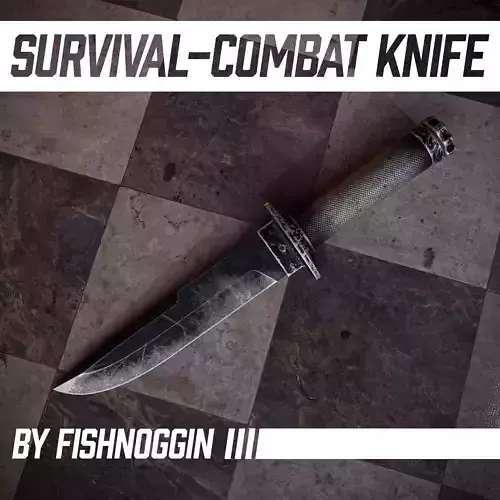 SURVIVAL-COMBAT KNIFE Low-poly 3D model
