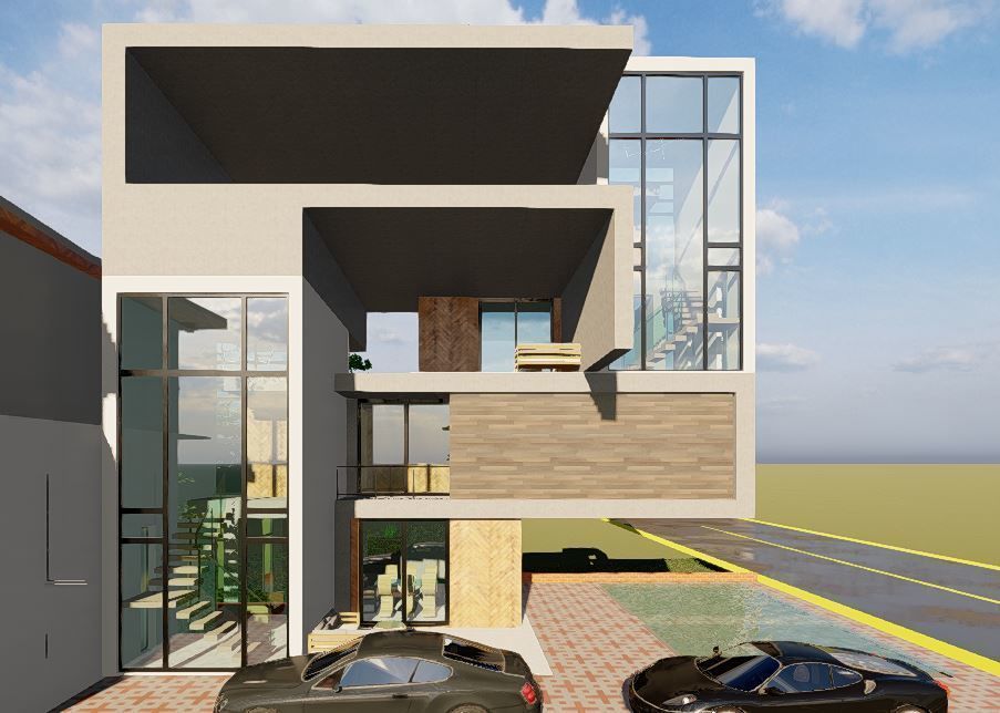 Modern House Apartment Design 3D model_2