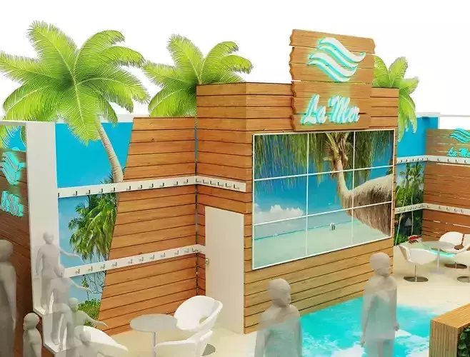  Booth Exhibition Stand a221 3D model