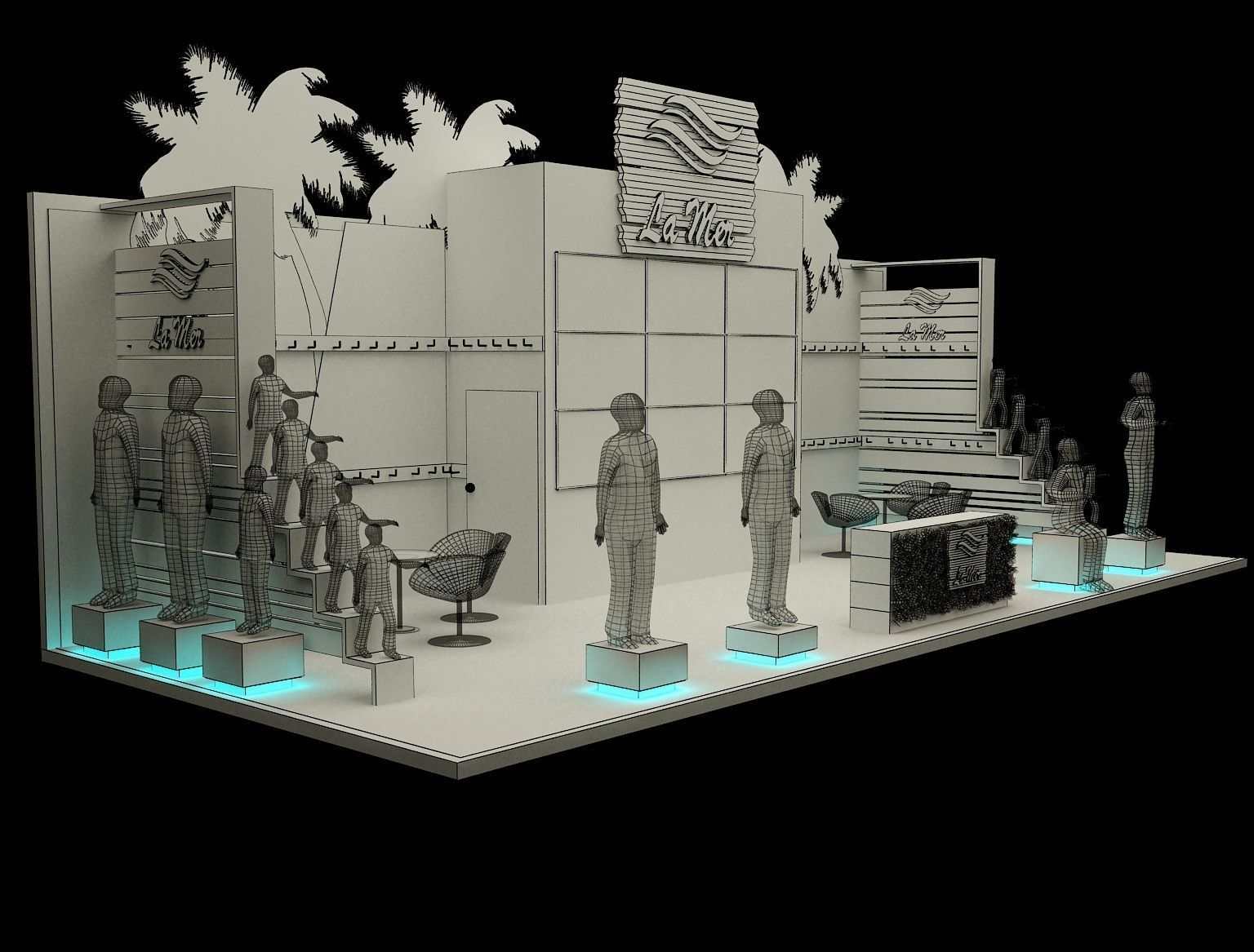  Booth Exhibition Stand a221 3D model_8