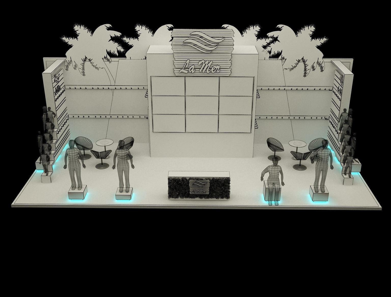  Booth Exhibition Stand a221 3D model_3