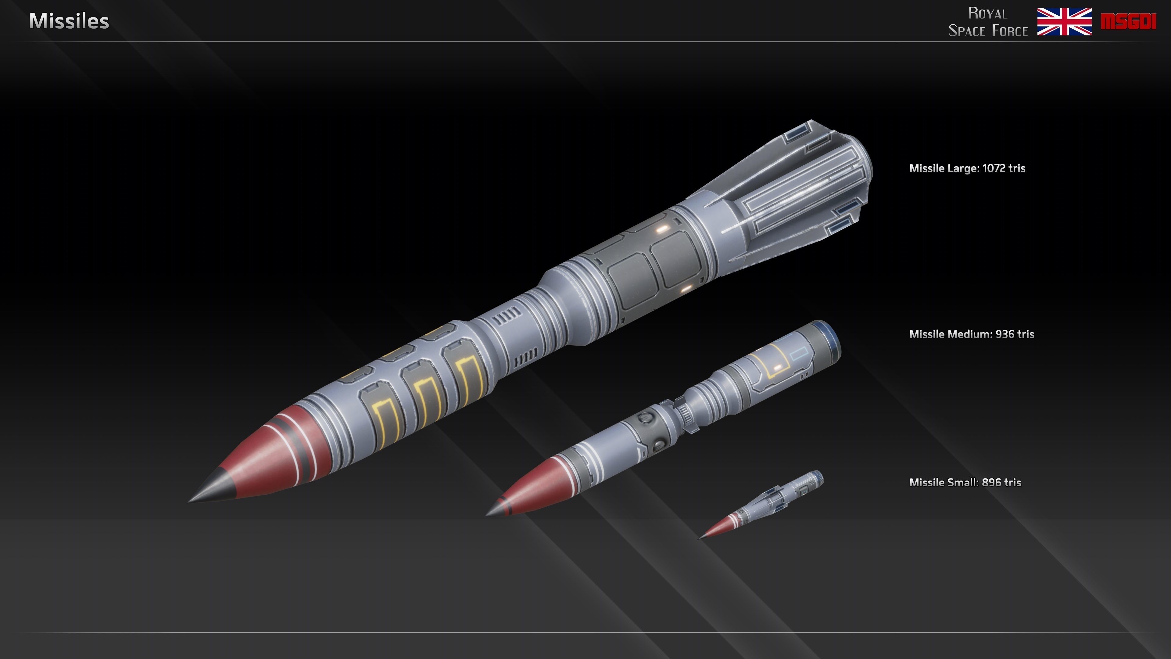 RSF Spaceship Ark Royal Class Carrier Low-poly 3D model_4