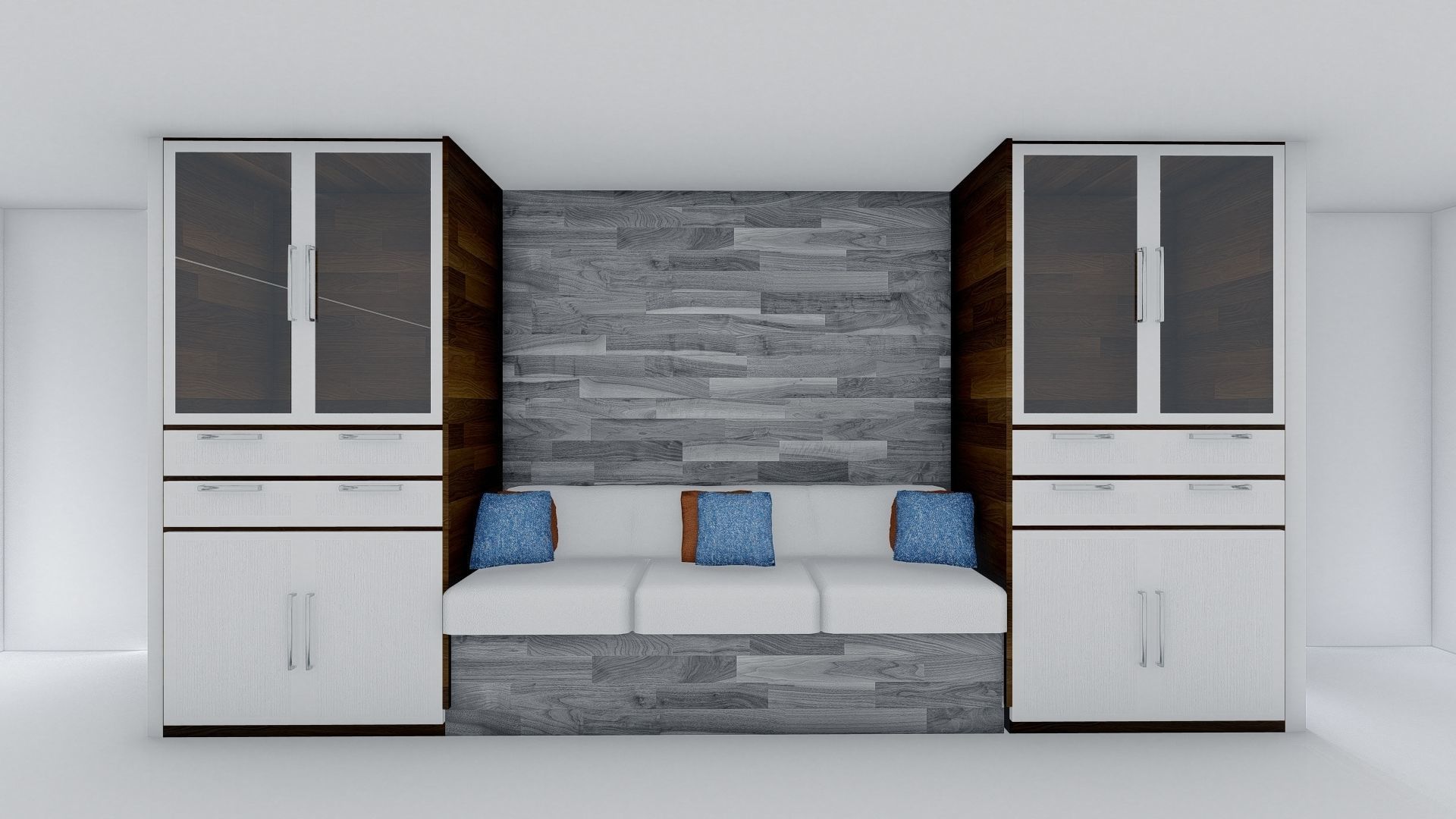 TV wall Design 3D model_5