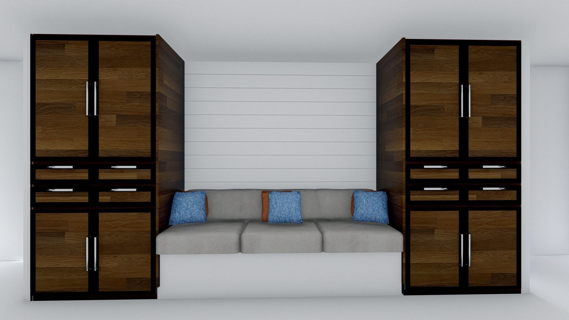 TV wall Design 3D model_2