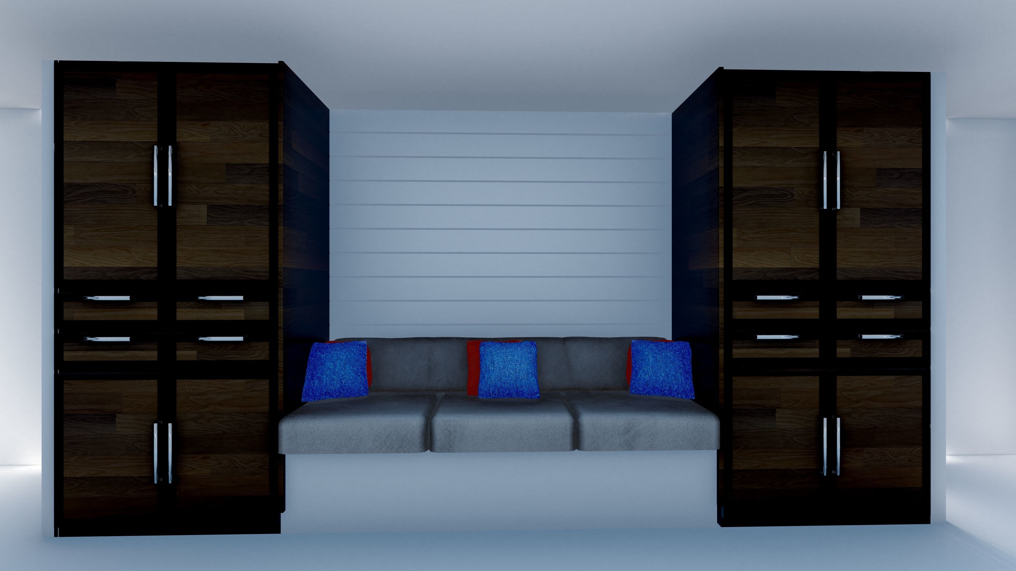 TV wall Design 3D model_1