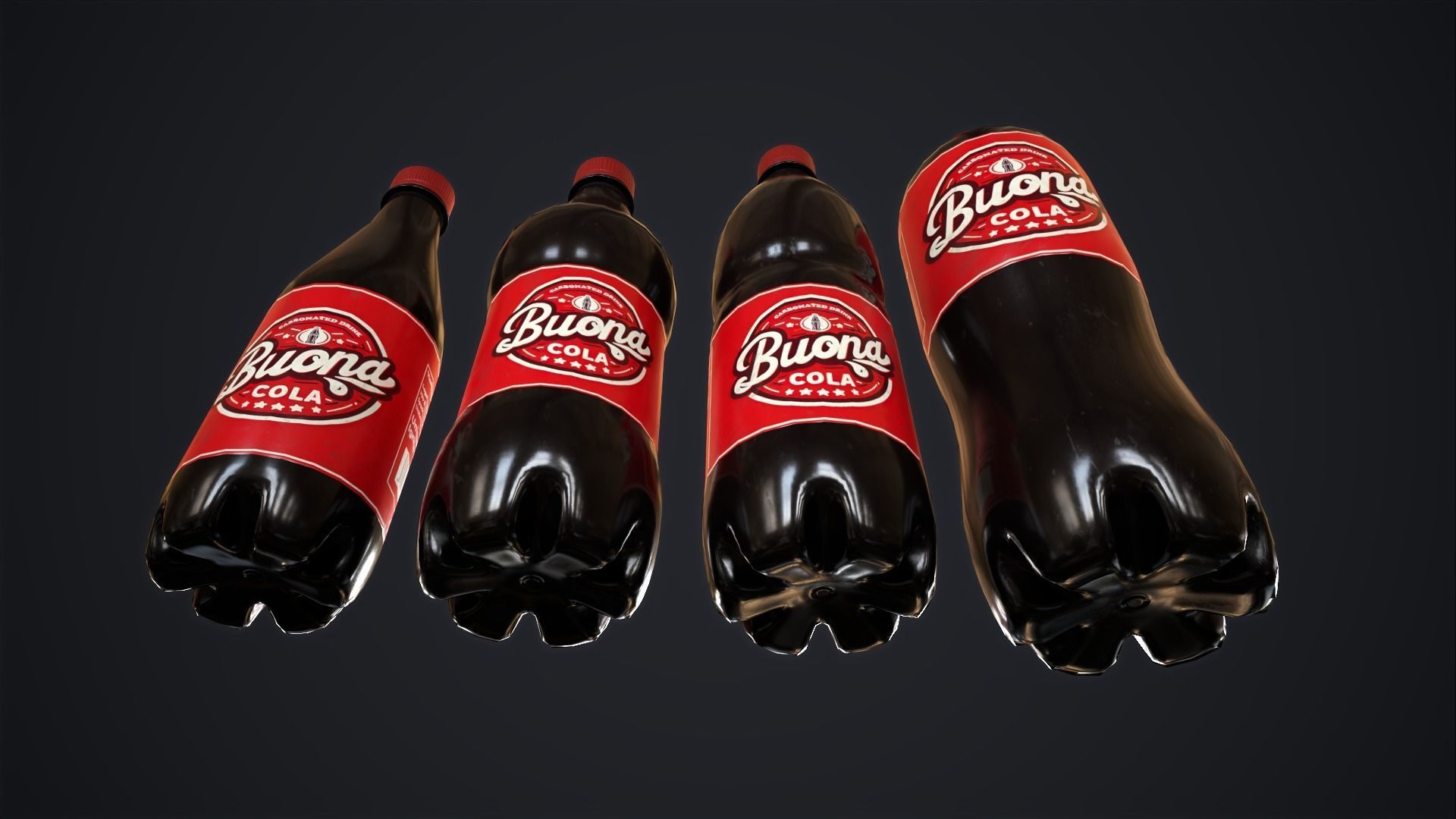 Various drinks Low-poly 3D model_17