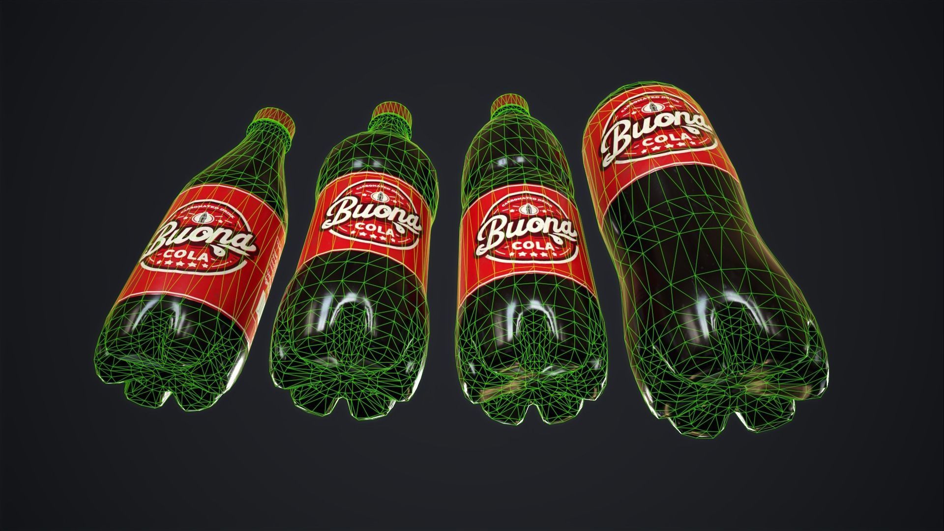 Various drinks Low-poly 3D model_22