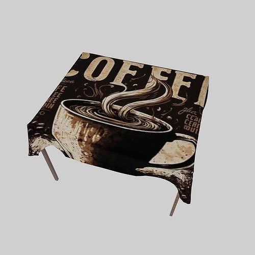 Coffee table Low-poly 3D model