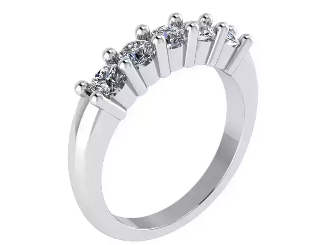 Round Diamond Band Ring 0876