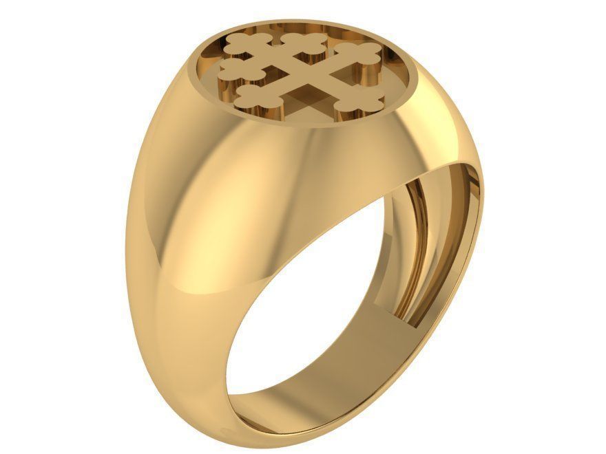 Cross Ring 0880 3D print model_1