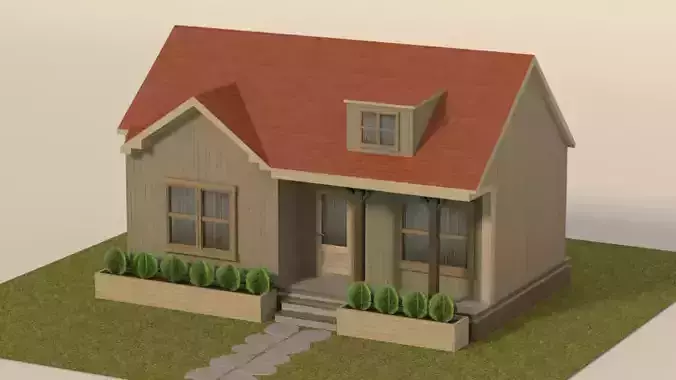 Low poly House GAME READY
