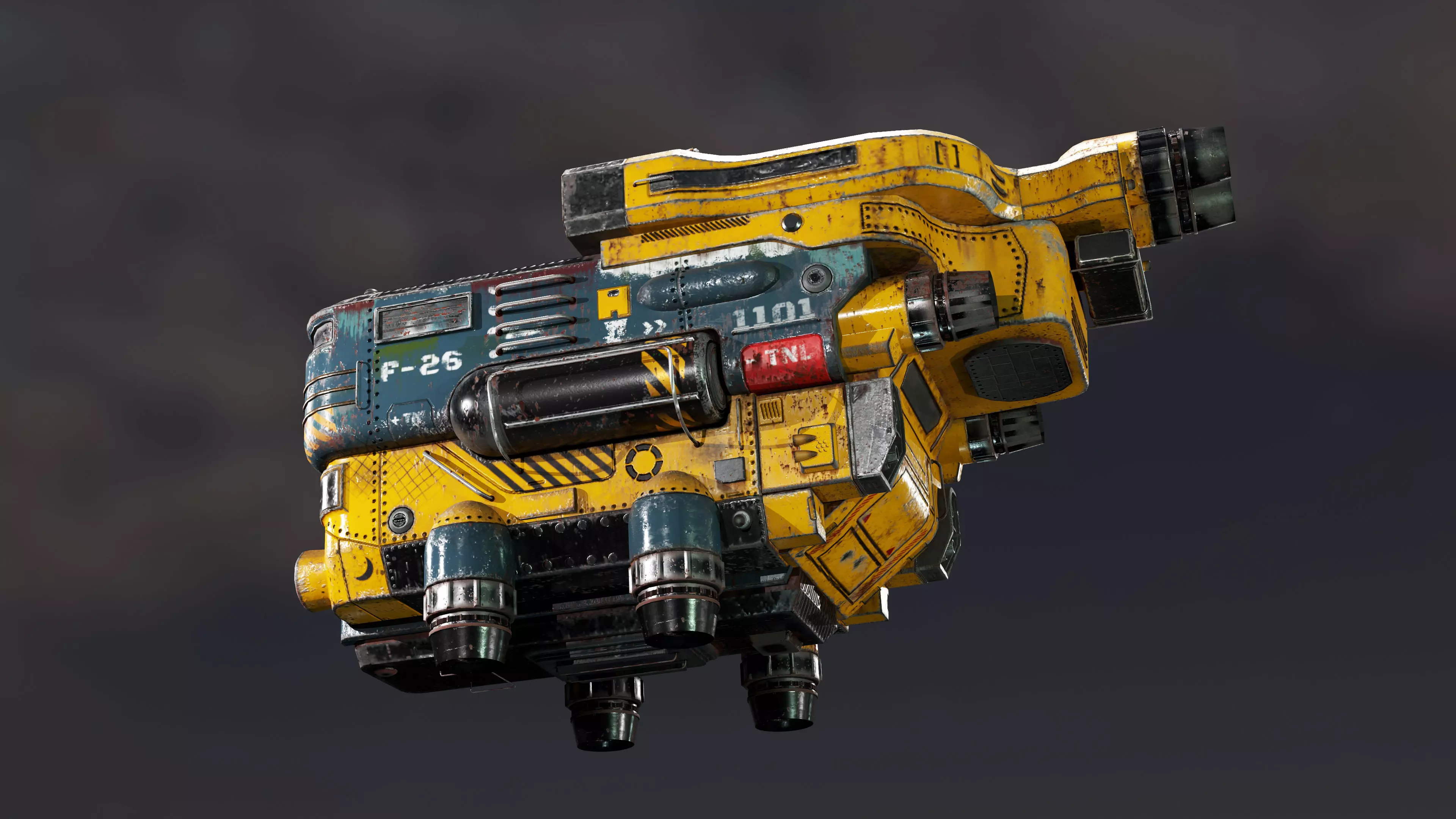 SPACESHIP S-26 1101 Low-poly 3D model