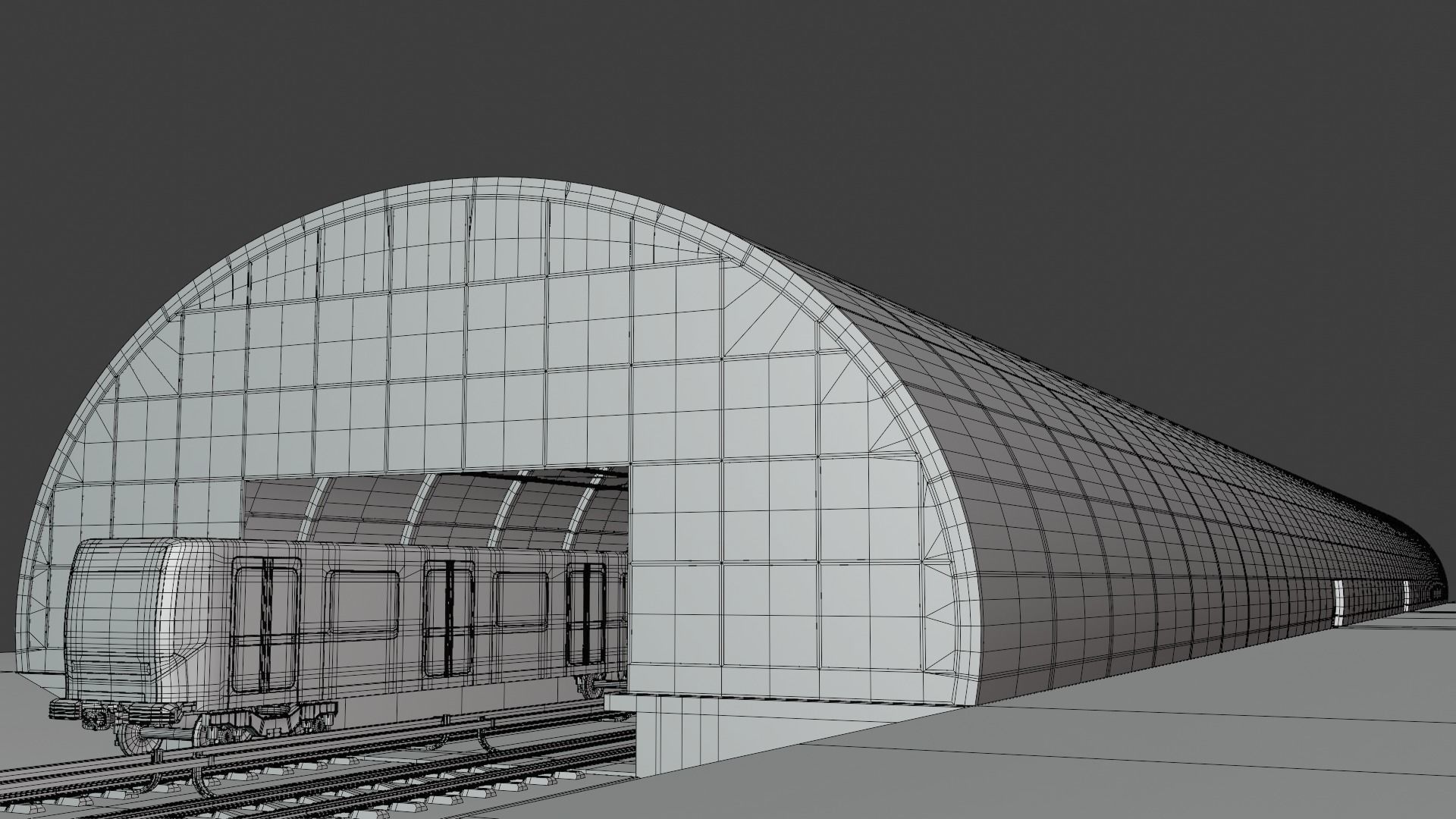 Metro stations concepts 3D Model Collection_11