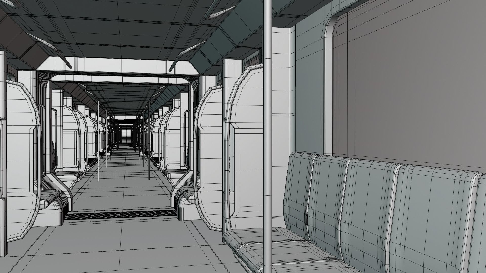 Metro stations concepts 3D Model Collection_7