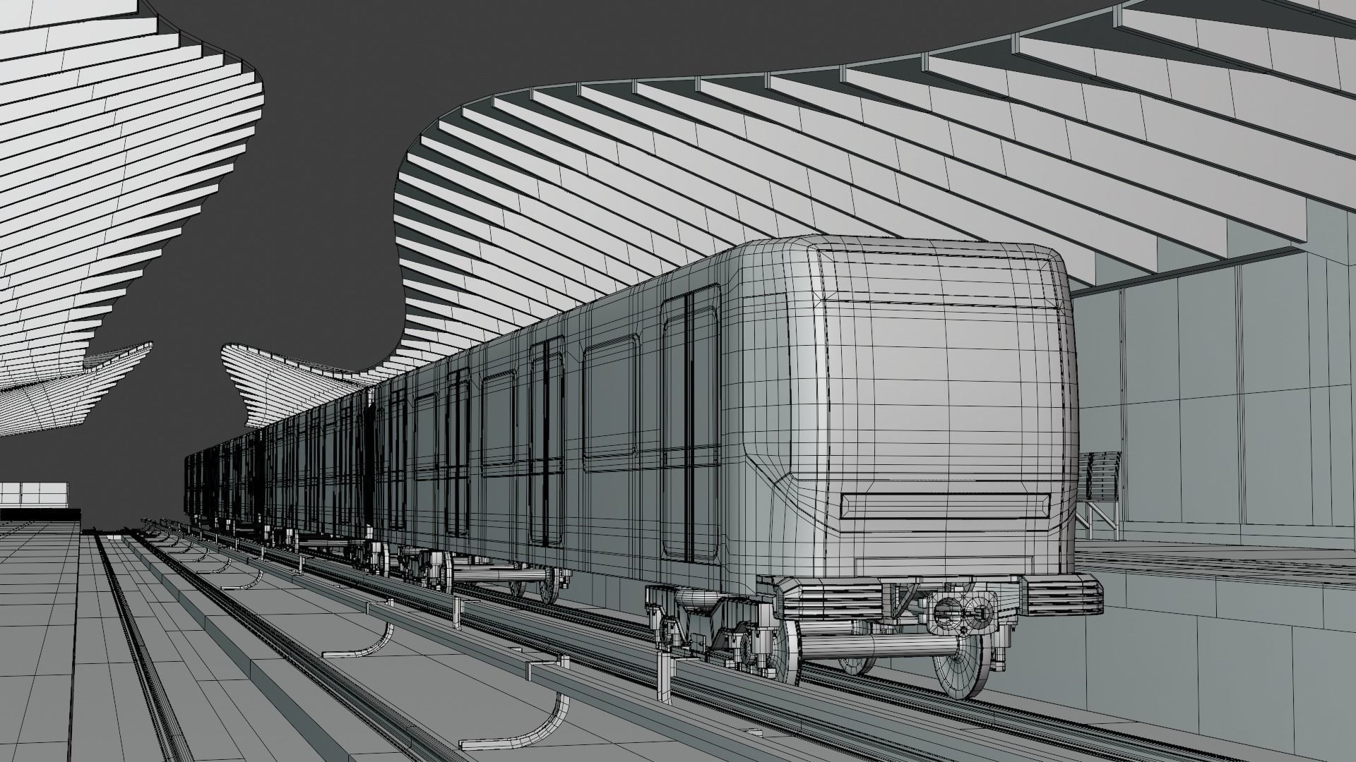 Metro stations concepts 3D Model Collection_2