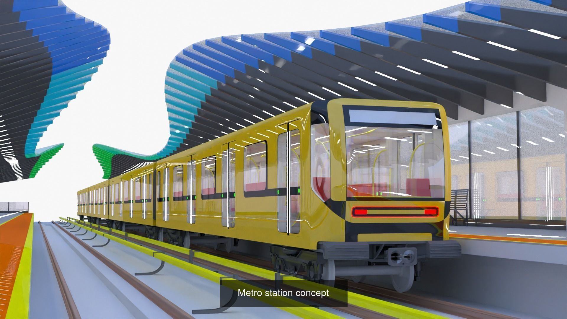 Metro stations concepts 3D Model Collection_1
