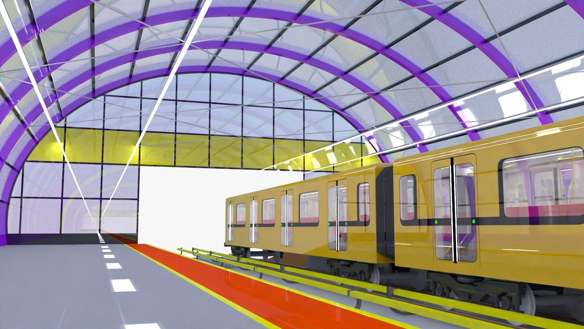 Metro stations concepts 3D Model Collection_12