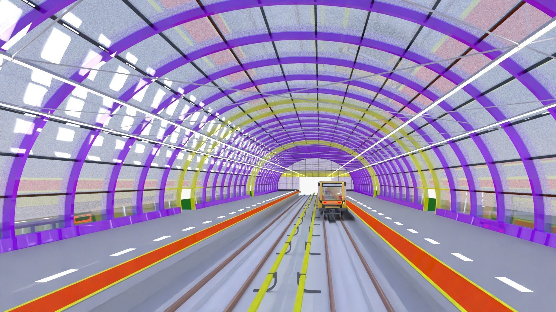 Metro stations concepts 3D Model Collection_9