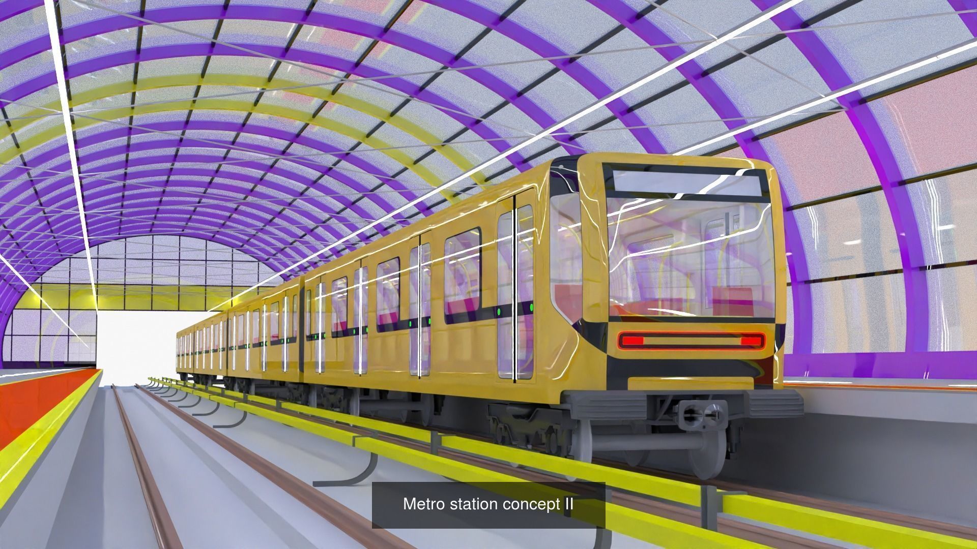 Metro stations concepts 3D Model Collection_8