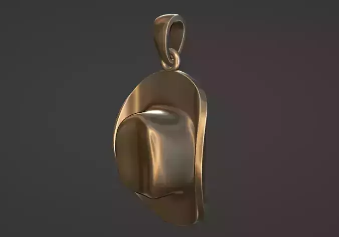 cowboy hat pendant 3D print model