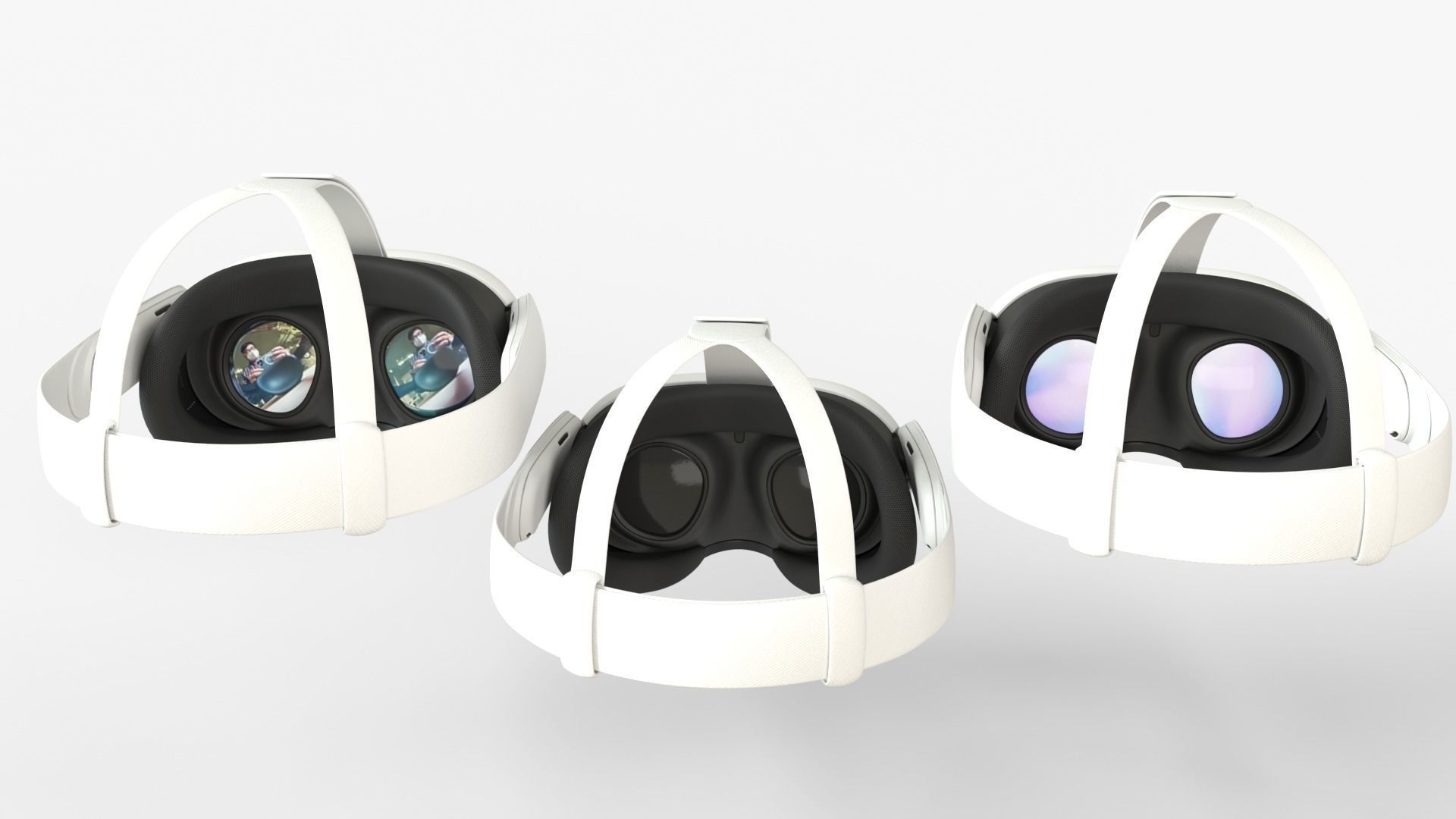 Meta Quest 3 with Meta Touch Plus controllers 3D model_7