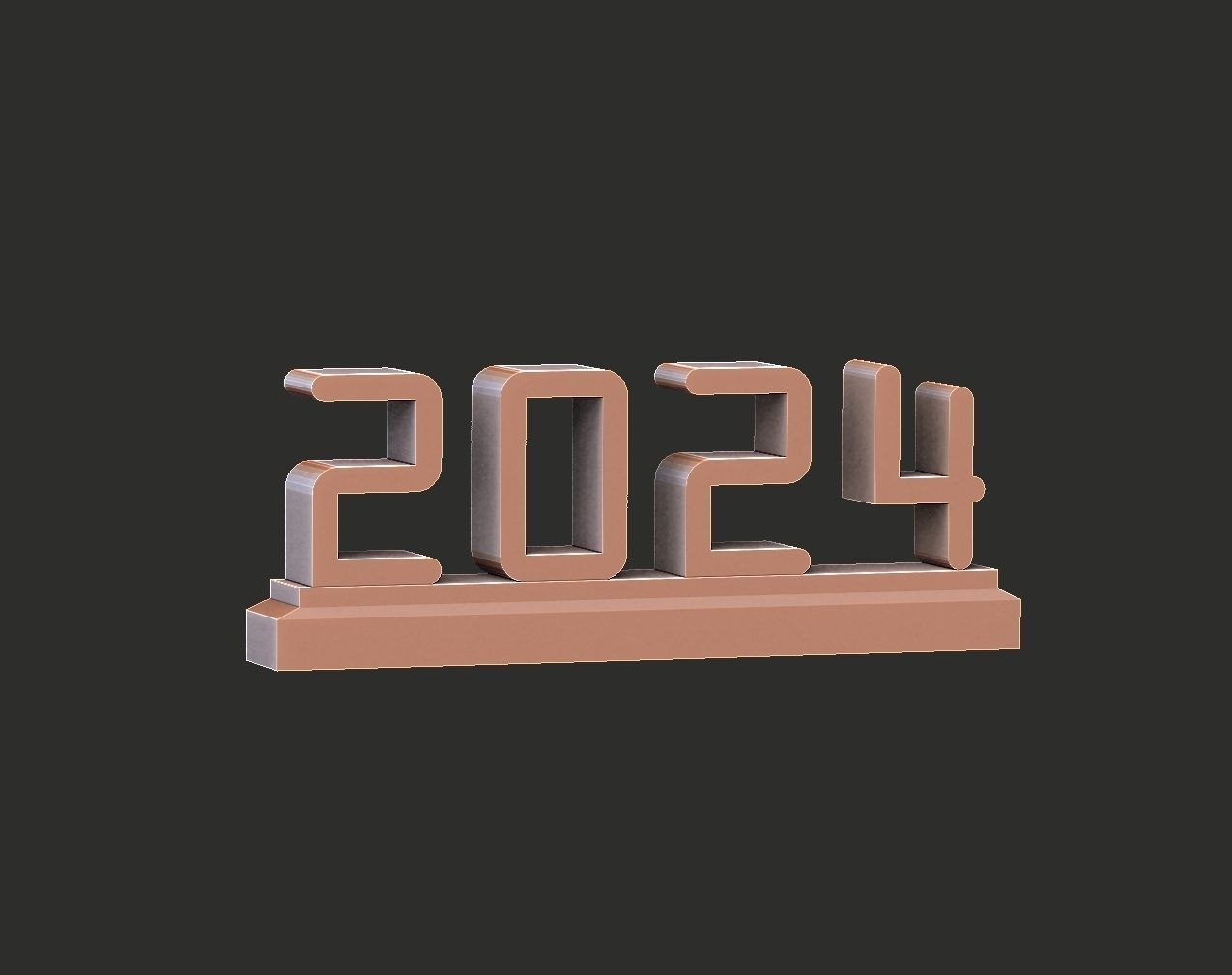 2024 new year 3D print model_6