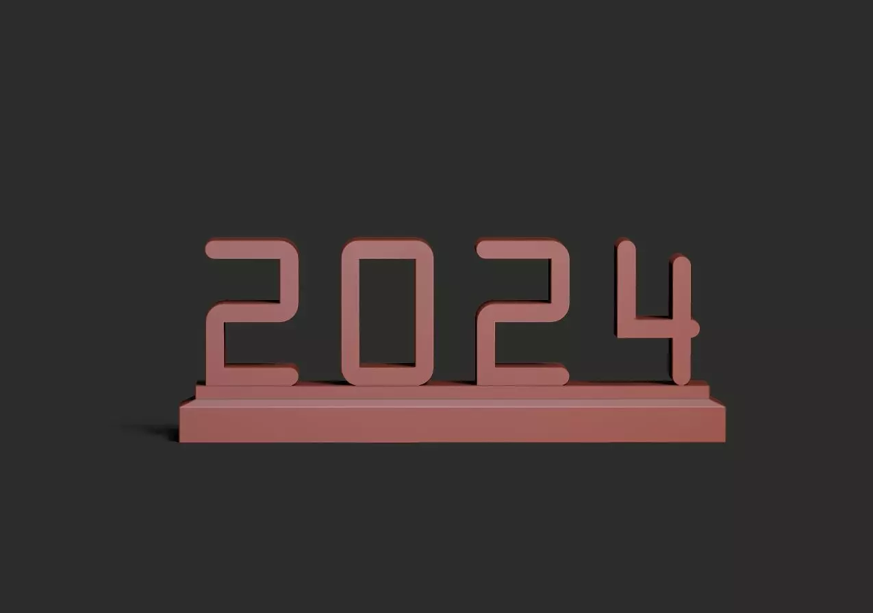 2024 new year 3D print model_0