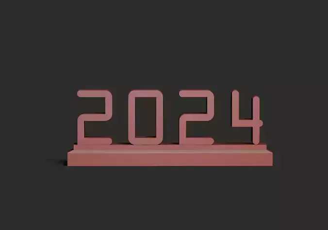2024 new year 3D print model