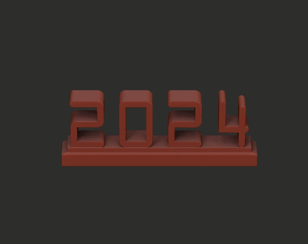 2024 new year 3D print model_5
