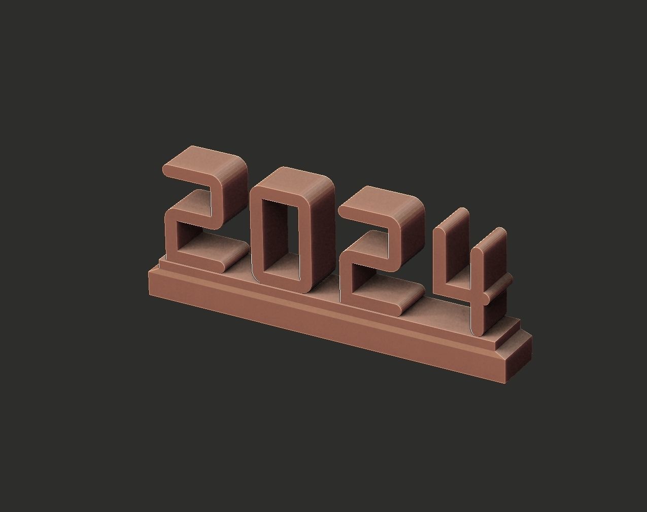 2024 new year 3D print model_7