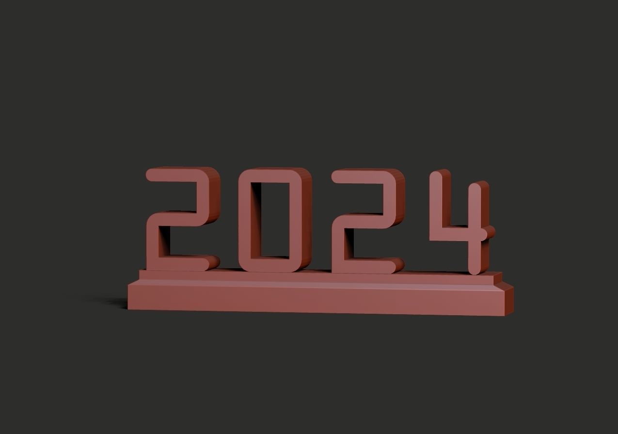 2024 new year 3D print model_1