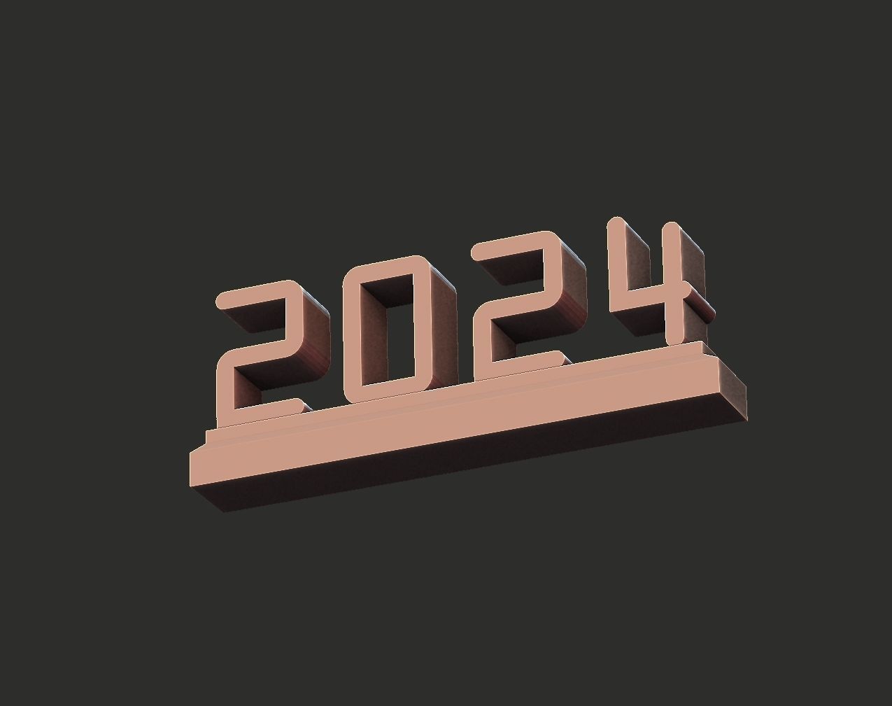 2024 new year 3D print model_9