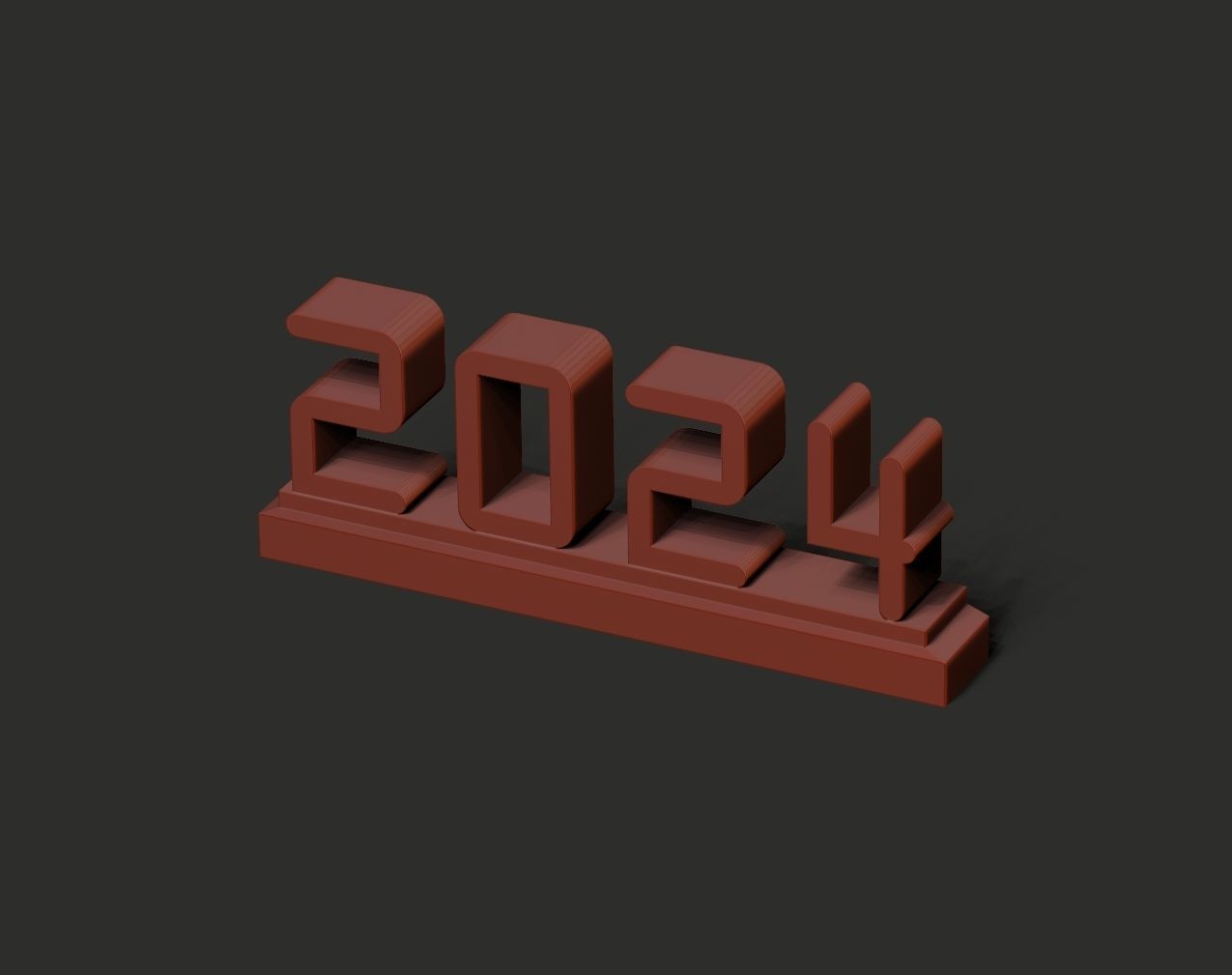 2024 new year 3D print model_4