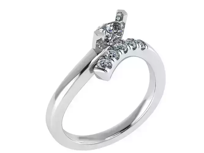 Marquise Diamond Tension Ring 0898